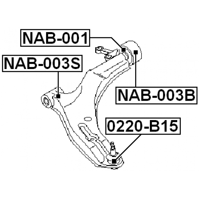 Сайлентблок FEBEST NAB-003B preview 2