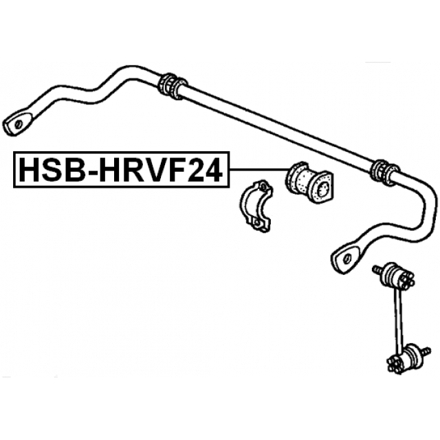 HSBHRVF24_втулка стабилизатора переднего! d24.2 Honda HRV GH2#/4# 1.6i 99-05 preview 2