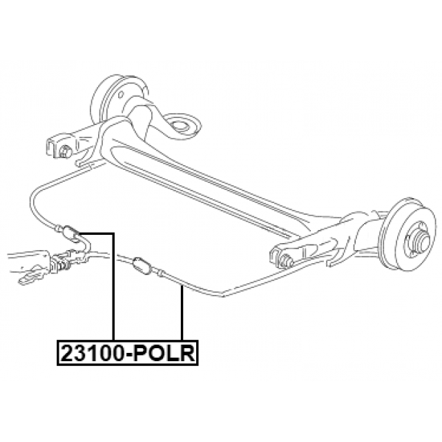Трос ручного тормоза Volkswagen Polo 60 2013- FEBEST 23100-POLR preview 2