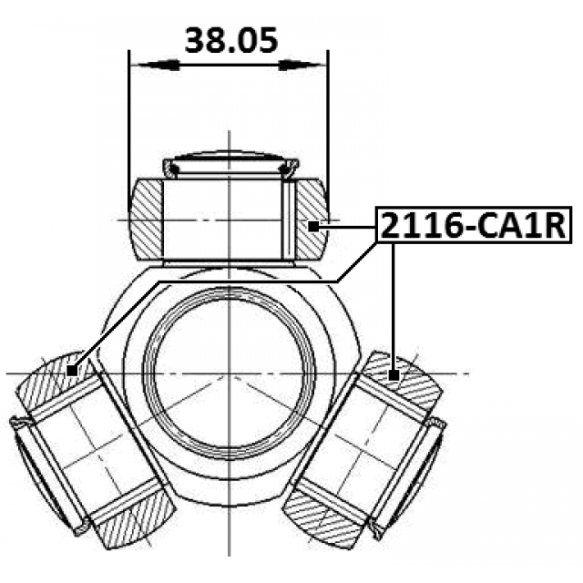 Трипоид FEBEST 2116-CA1R preview 2