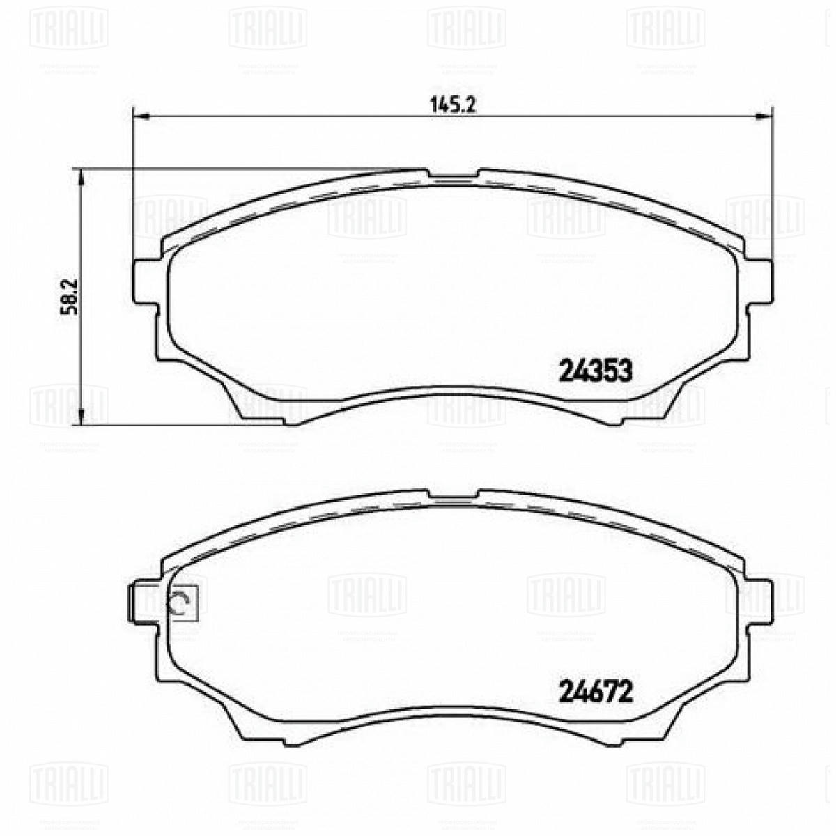 Колодки тормозные передние к-кт TRIALLI PF 4212 preview 3