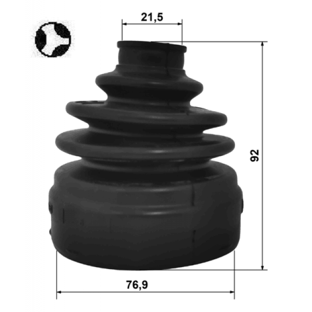 Пыльник шрус внутренний комплект 76.9X92X21.5 preview 2 Пыльник шрус внутренний комплект 76.9X92X21.5 preview 2