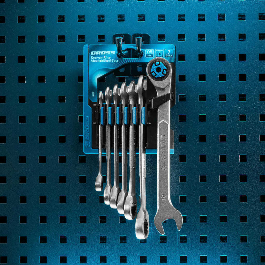 Набор ключей комбинированных 8-19мм 7шт трещоточных Gross preview 10