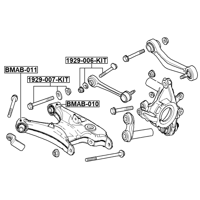 Болт с эксцентриком ремкомплект BMW 3 E46 1997-2006 FEBEST 1929-007-KIT preview 2