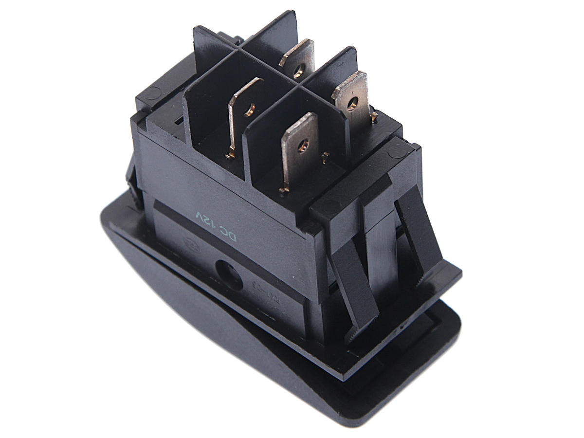 Выключатель клавишный 12V 35А ON-OFF зеленый с подсветкой REXANT preview 1