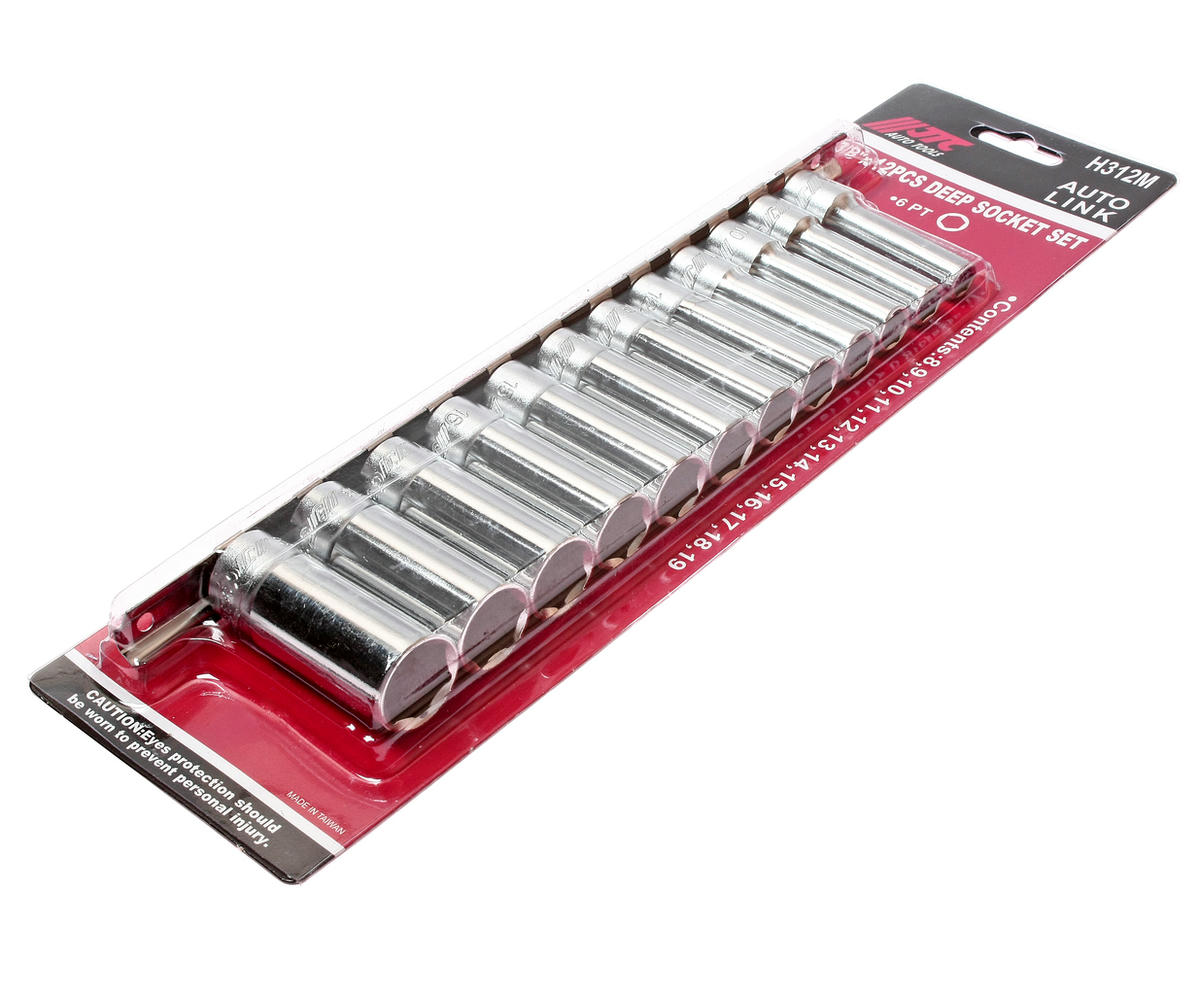 Набор головок торцевых глубоких 6-гранных 3/8" 8-19мм, длина 63мм 12шт JTC /1 preview 1