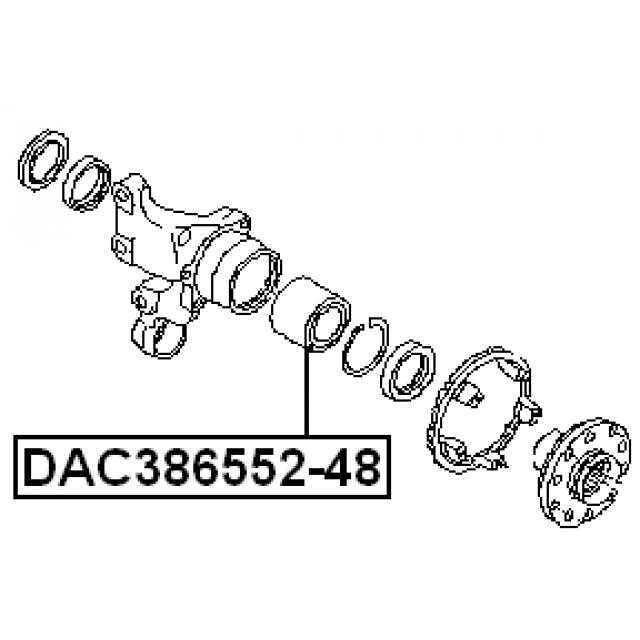 Подшипник задней ступицы FEBEST DAC386552-48 preview 2 Подшипник задней ступицы FEBEST DAC386552-48 preview 2