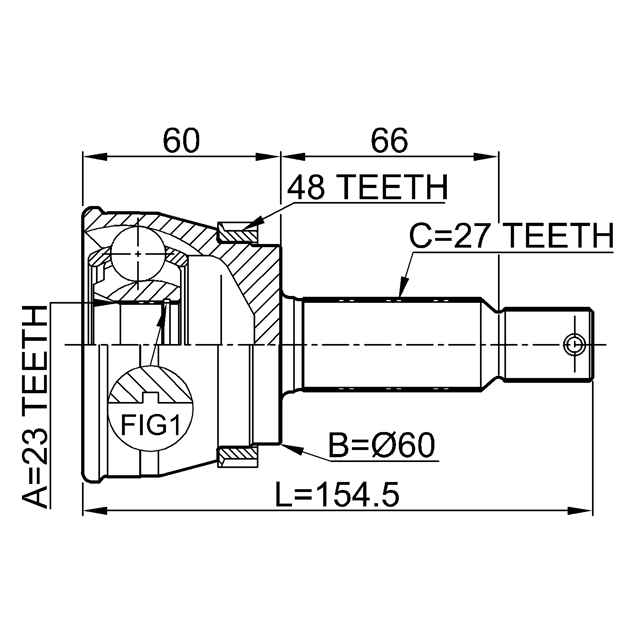 ШРУС наружный FEBEST 1210-TUCRRA48 preview 2