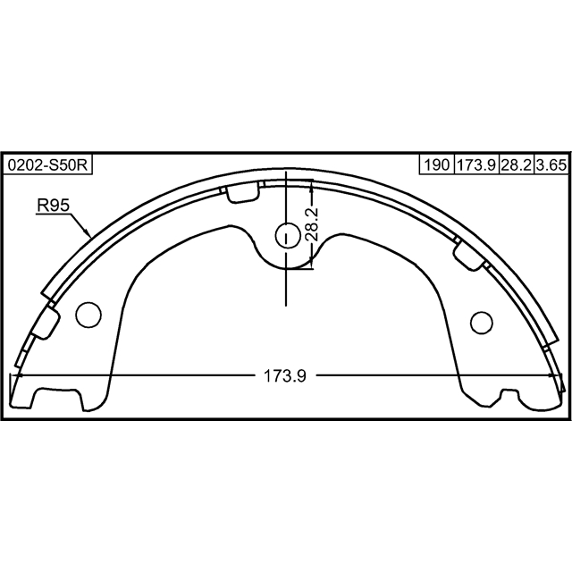Колодки барабанные к-кт FEBEST 0202-S50R preview 2
