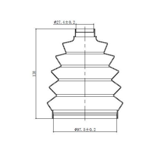 Пыльник ШРУСа для а/м Fiat Ducato III (06-) (наруж.компл: хомуты/смазка) (TPEE) (FG 1601) preview 3