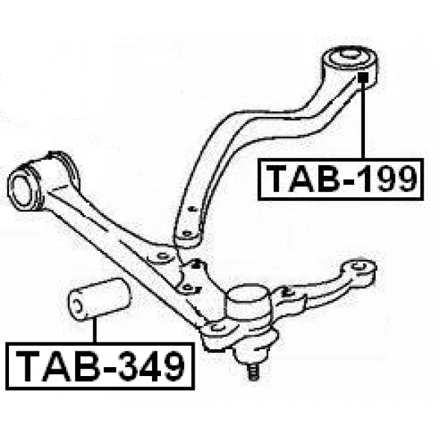 Сайлентблок FEBEST TAB-349 preview 2 Сайлентблок FEBEST TAB-349 preview 2