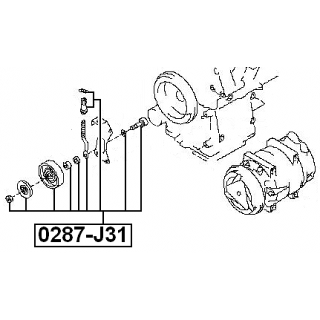 Ролик-натяжитель ручейкового ремня FEBEST 0287-J31 preview 2