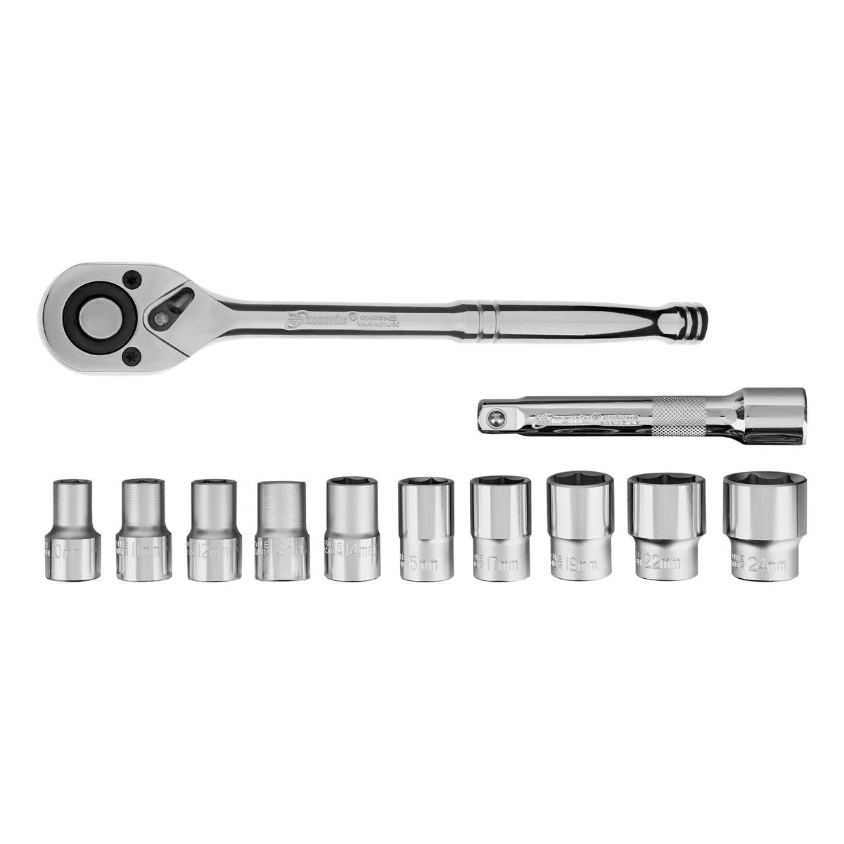 Набор головок торцевых 1/2" 10-24 мм, с трещоткой 12 пр. MATRIX preview 4