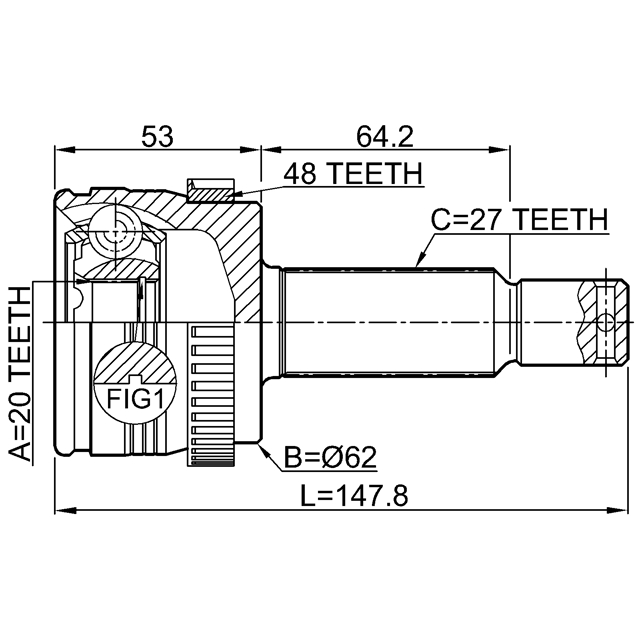 ШРУС наружный FEBEST 1210-IX35A48R preview 2