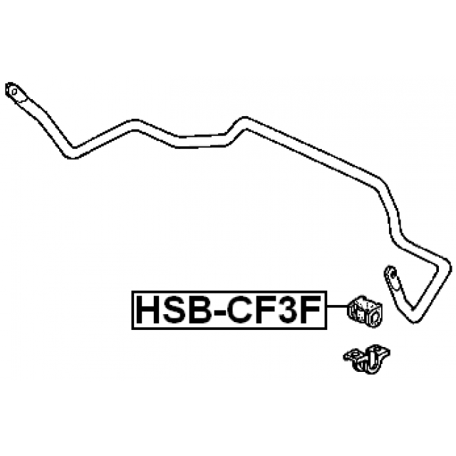 Втулка переднего стабилизатора FEBEST HSB-CF3F preview 2 Втулка переднего стабилизатора FEBEST HSB-CF3F preview 2
