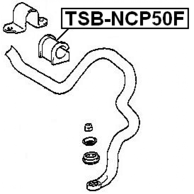 Втулка переднего стабилизатора FEBEST TSB-NCP50F preview 2
