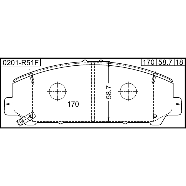 Колодки тормозные передние к-кт FEBEST 0201-R51F preview 2
