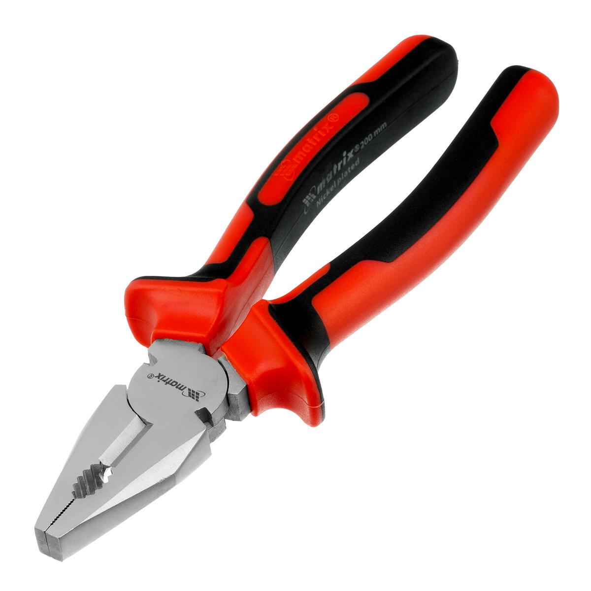 Плоскогубцы 200мм NICKEL никелированные, двухкомпонентные рукоятки MATRIX preview 1