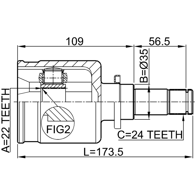 0511-M316MTLH_ШРУС внутренний к-кт! левый Mazda 3 03-09 preview 2