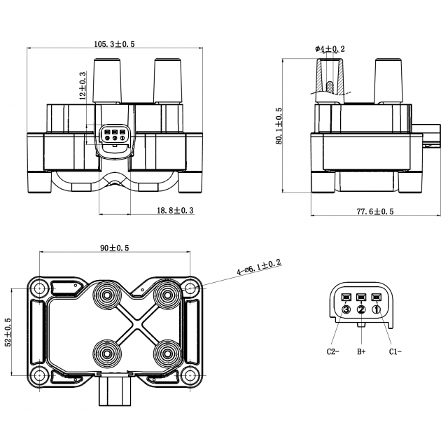 Катушка зажигания FEBEST 21640-002 preview 2