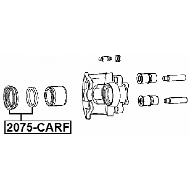 Ремкомплект суппорта тормозного переднего (на одну сторону) CHRYSLER CARAVAN / VOYAGER (CKD) 2006-2010  FEBEST 2075-CARF preview 2