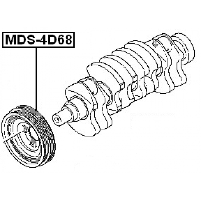 Шкив коленвала FEBEST MDS-4D68 preview 2
