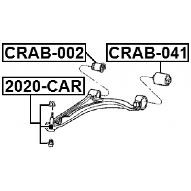 CRAB-041_сайлентблок пер. рычага нижн.! Chrysler Town&Country, Dodge Caravan/Grand Caravan 96-07 preview 2