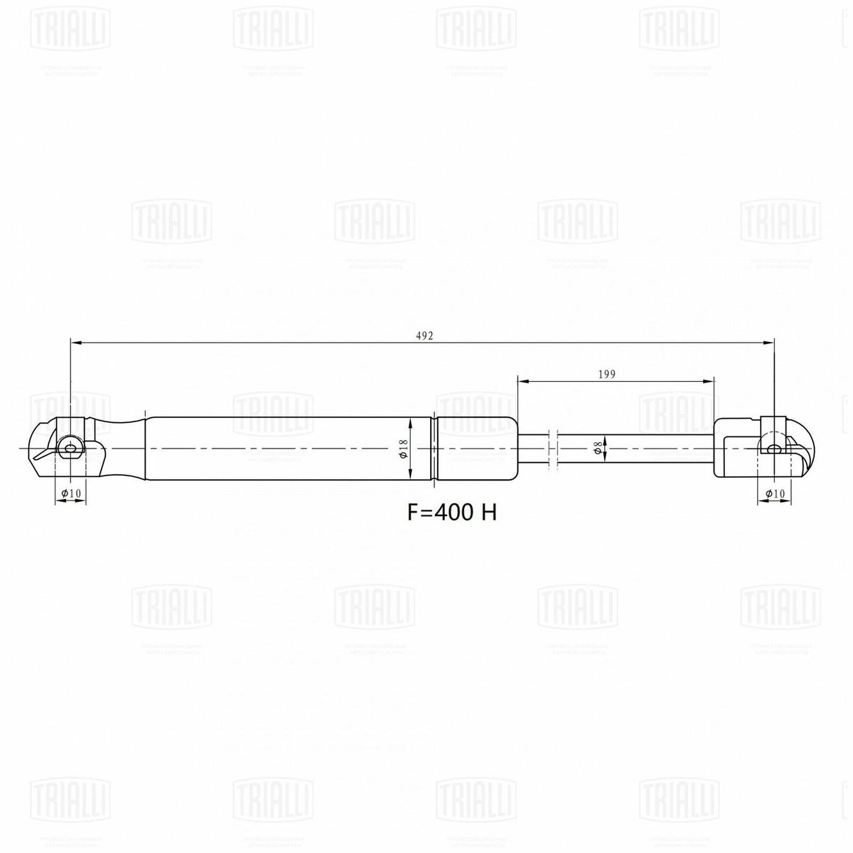 Упор газовый (амортизатор) для а/м Kia Rio (10-) хетч. (крышки багажника) (GS 0851) preview 3