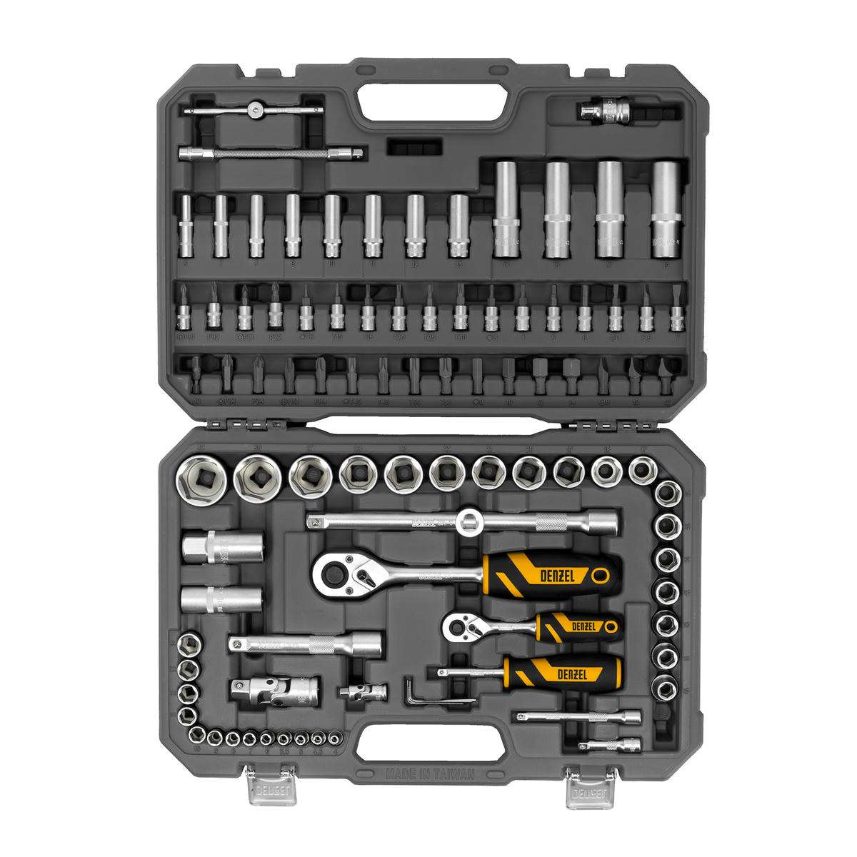 Набор инструмента 94 пред. 1/2", 1/4", CrV, S2 DENZEL preview 3