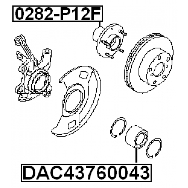 Ступица передняя FEBEST 0282-P12F preview 2