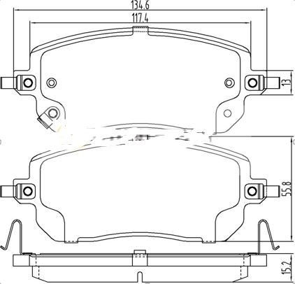 Колодки торм. для а/м Haval Jolion (20-) диск. перед. 2WD (PF 2204) preview 3