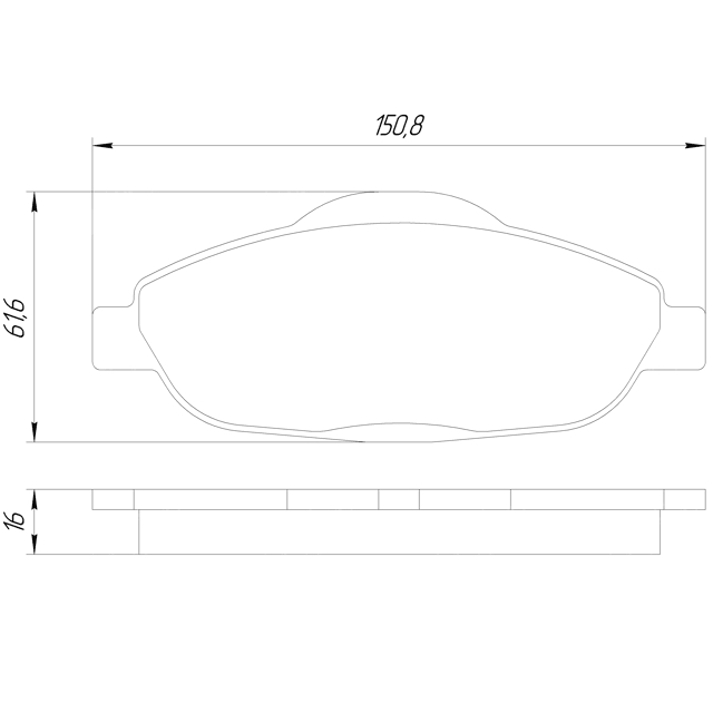 Колодки тормозные передние к-кт FEBEST 2501-308F preview 2