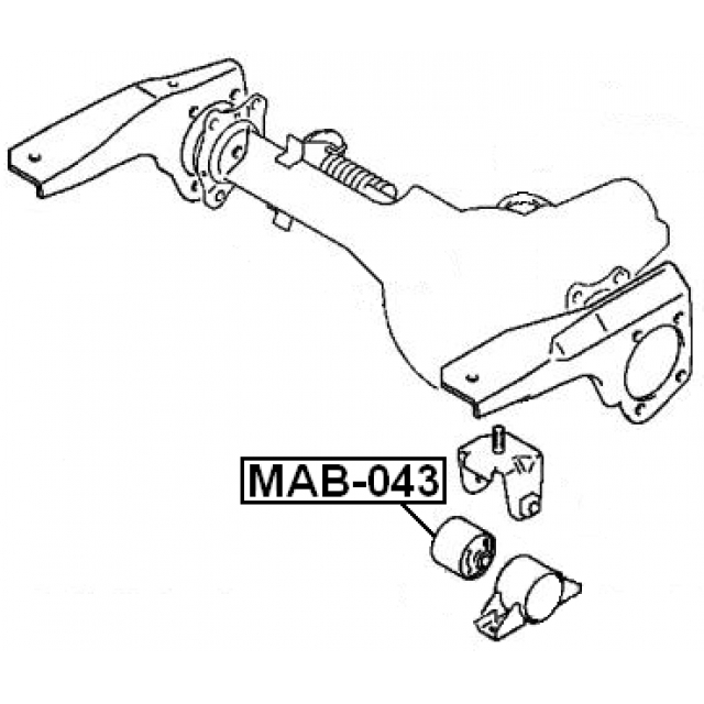 Сайлентблок дифференциала FEBEST MAB-043 preview 2