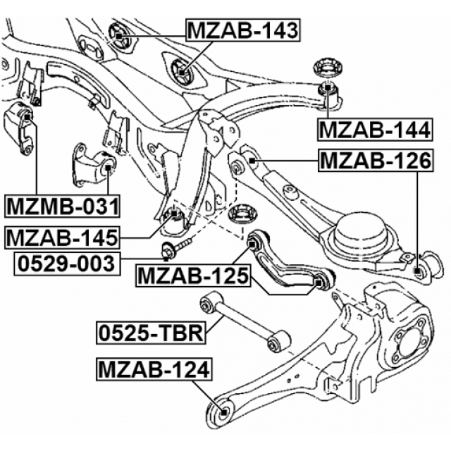 Сайлентблок редуктора FEBEST MZMB-031 preview 2