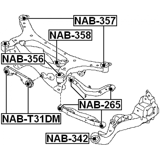 Сайлентблок FEBEST NAB-342 preview 2