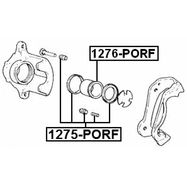 Ремкомплект переднего тормозного суппорта HYUNDAI Equus FEBEST 1275-PORF preview 2
