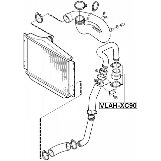 Патрубок интеркулера FEBEST VLAH-XC90 preview 2