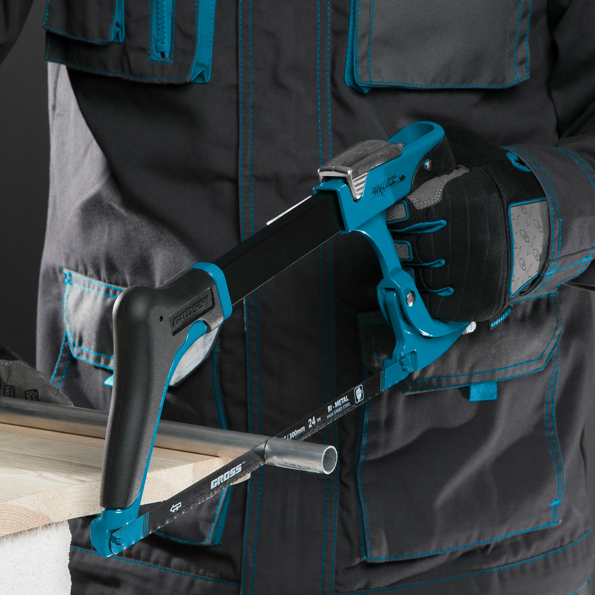 Ножовка по металлу 300мм рычажный механизм натяжения полотна GROSS preview 1