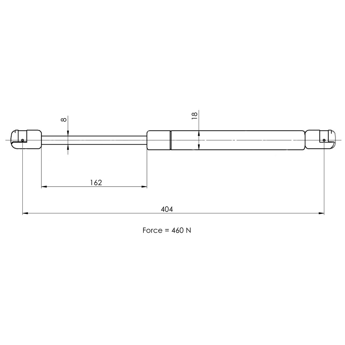 Газовый упор капота TRIALLI GS 1805 preview 2