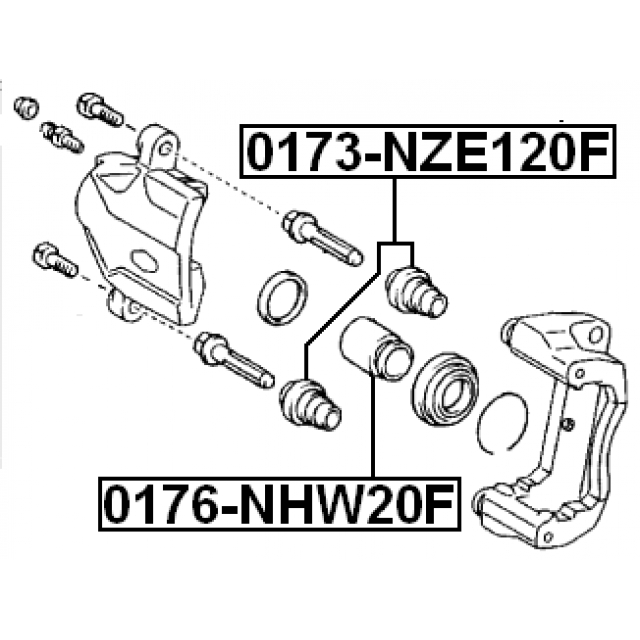 0176-NHW20F_поршень суппорта тормозного переднего! Toyota Corolla CE120 00-08 preview 2