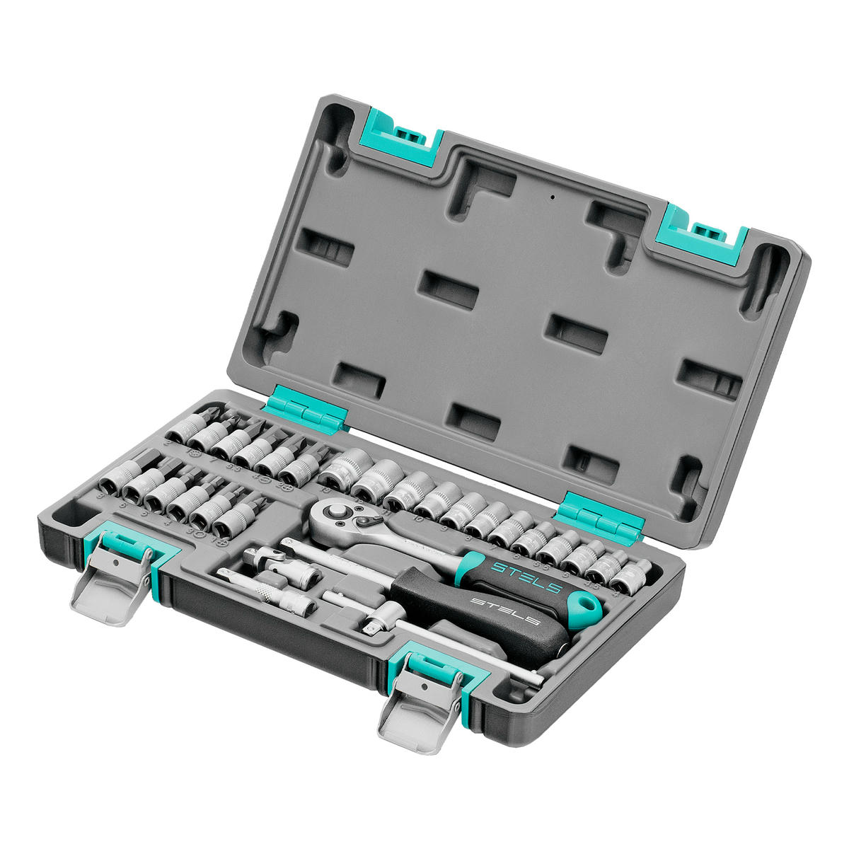 Набор инструмента 1/4" пластиковый кейс 29пр. STELS preview 1