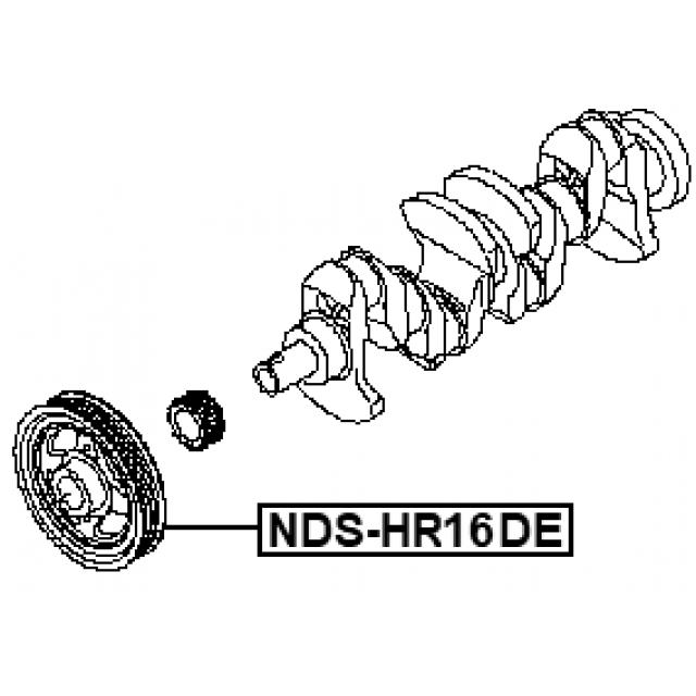 Шкив коленвала FEBEST NDS-HR16DE preview 2
