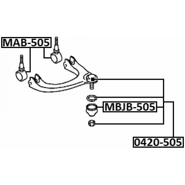 Сайлентблок рычага FEBEST MAB-505 preview 2