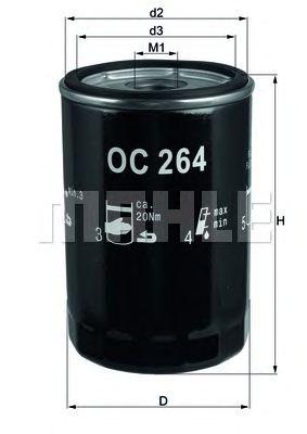 Фильтр масляный MAHLE OC 264 preview 1