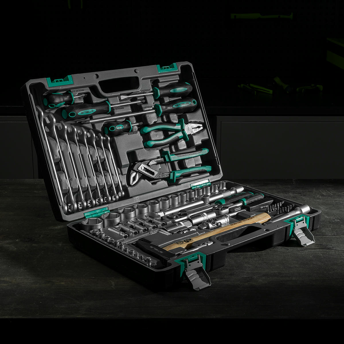 Набор инструмента 1/2" 1/4" пластиковый кейс 76пр. STELS preview 25