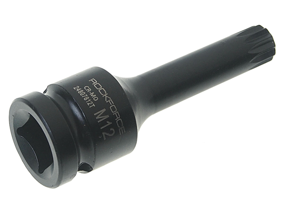 Головка-бита SPLINE М12 1/2" глубокая ударная с отверстием ROCKFORCE preview 1