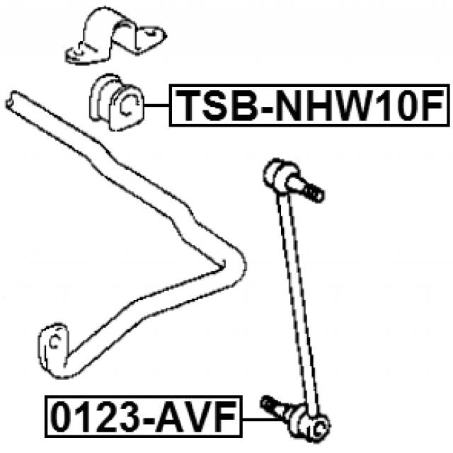 TSB-NHW10F_втулка стабилизатора переднего! Toyota Prius NHW10 97-03 preview 2