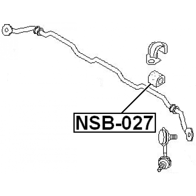 NSB027_втулка стабилизатора переднего! Nissan Liberty M12/Rnessa N30/Presage U30 preview 2