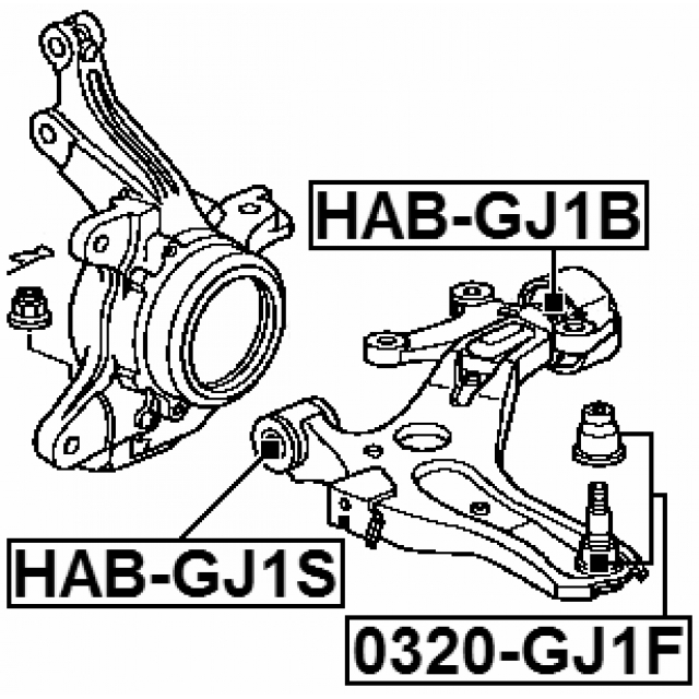 Сайлентблок FEBEST HAB-GJ1B preview 2