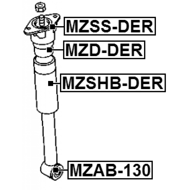 Опора амортизатора FEBEST MZSS-DER preview 2